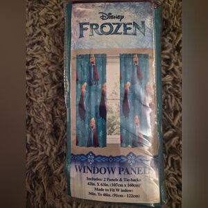 Disney Frozen Curtain Panels Elsa Kids Bedroom Window Panels 42x63 Set